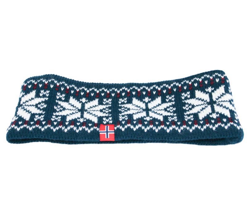Headband knittet stars navy/white