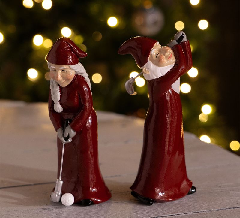Golfer, santa swinging, Harvesttime