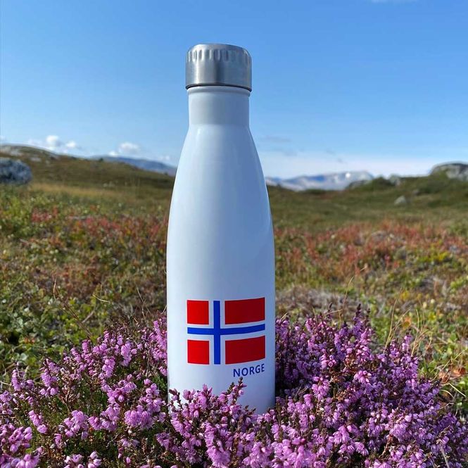 Main Image Vacuum flask with Norwegian flag