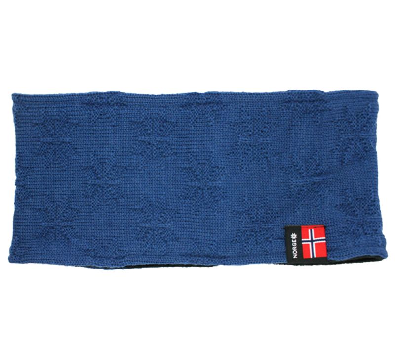 Headband with purl stitch rose blue