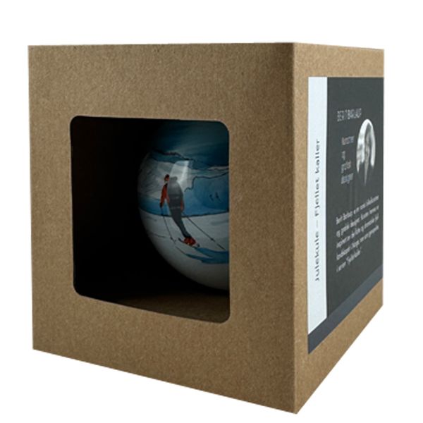 Main Image Hand painted glass bauble, Upwards, the Mountain ...