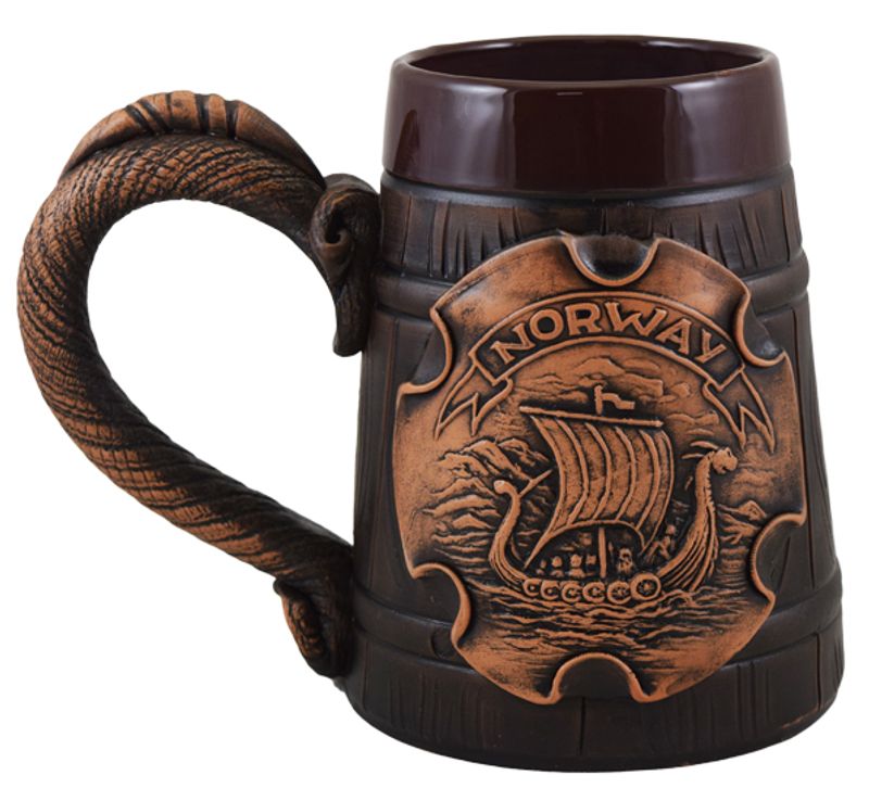 Mug 1,2L, handmade ceramics, Viking ship