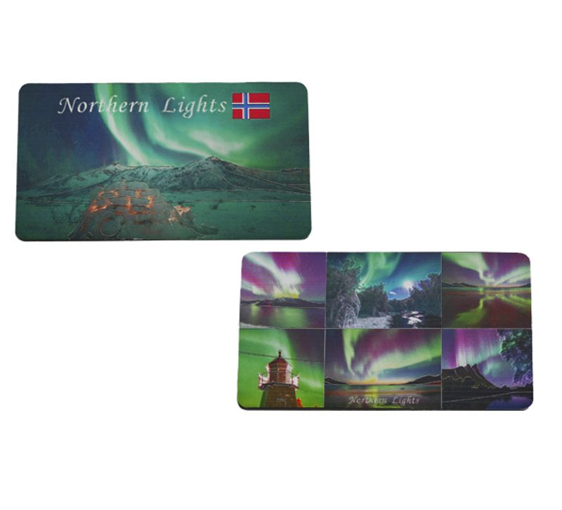 Northern lights magnet 2-sided