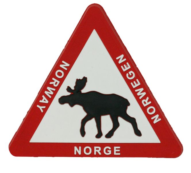 Main Image PVC magnet, moose road sign