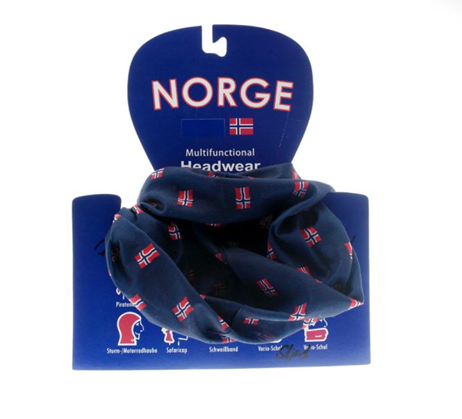 Main Image Neck gaiter with small flags navy blue/red/white