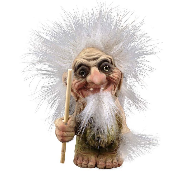 Troll, small old with stick, (Troll # 008)