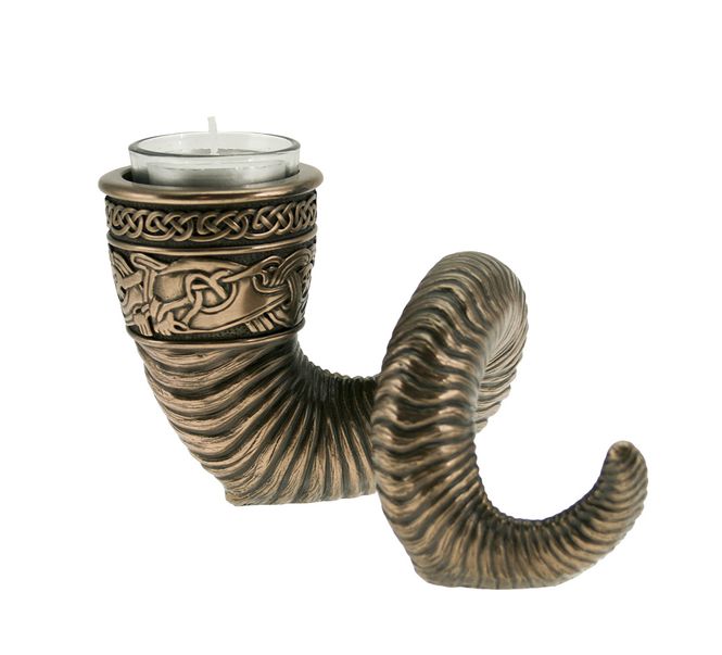 Main Image Viking horn with candle holder