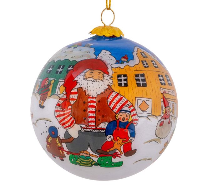 Main Image Glass bauble, Santa and the children play in the ...