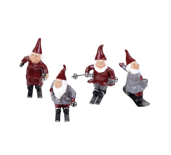 Main Image Santas skiing downhill, 8 pcs, Harvesttime