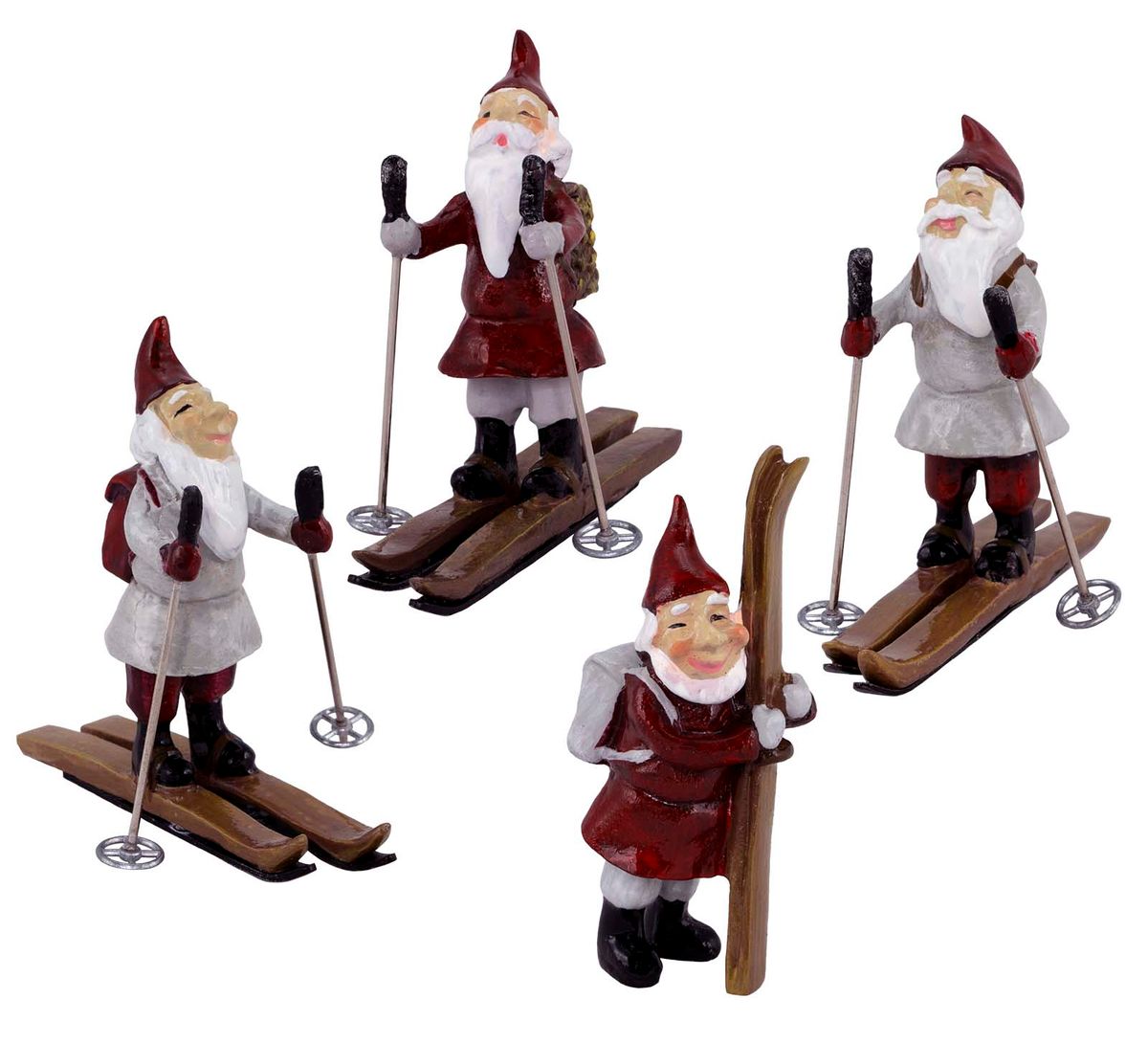 Santas skiing, 8 pcs, Harvesttime
