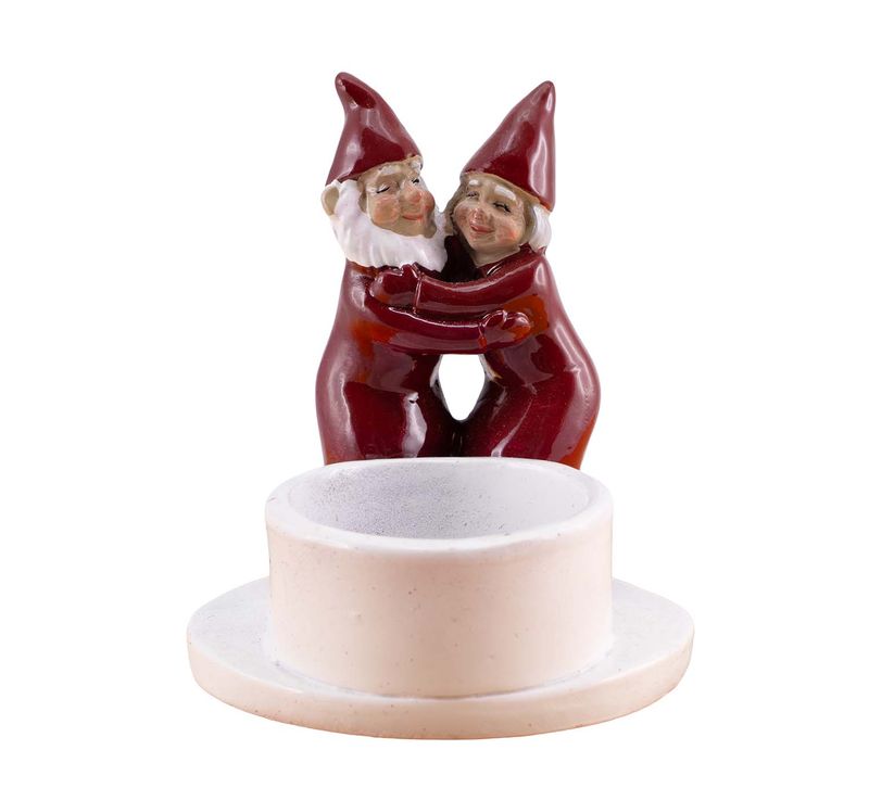 Santa couple with a tealight, Harvesttime