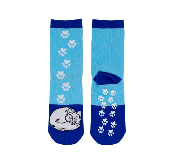 Image of Children's socks with tracks, Fox, blue