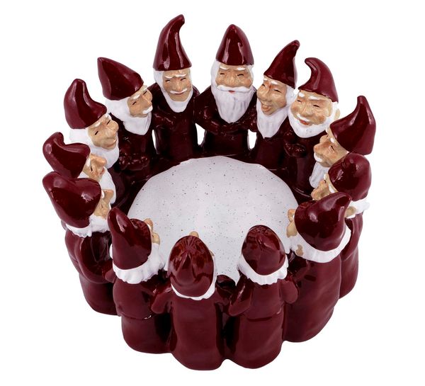 Image of Santas in a circle, red, 16 cm, Harvesttime