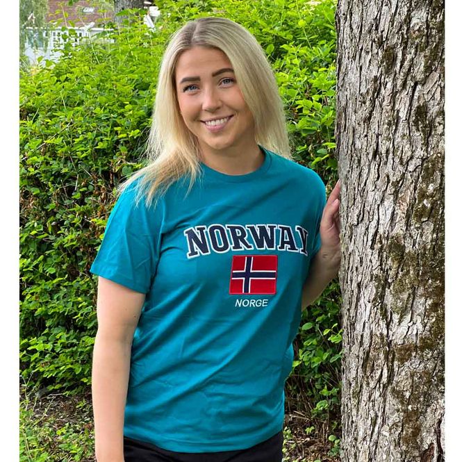 Main Image T-shirt Norway and flag petrol