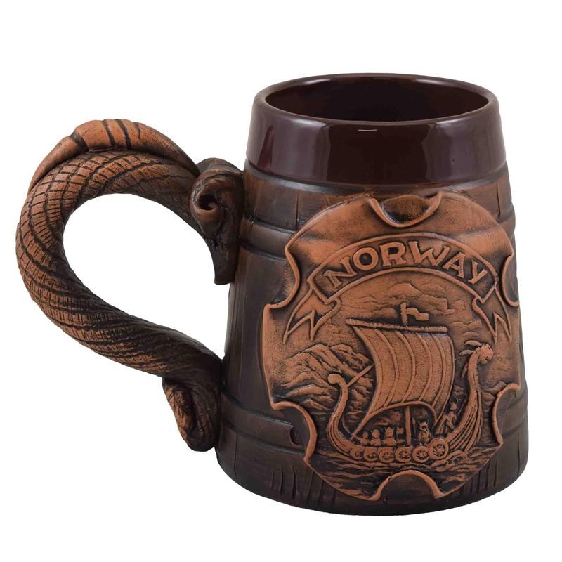 Mug 0,7L, handmade ceramics, Viking Ship