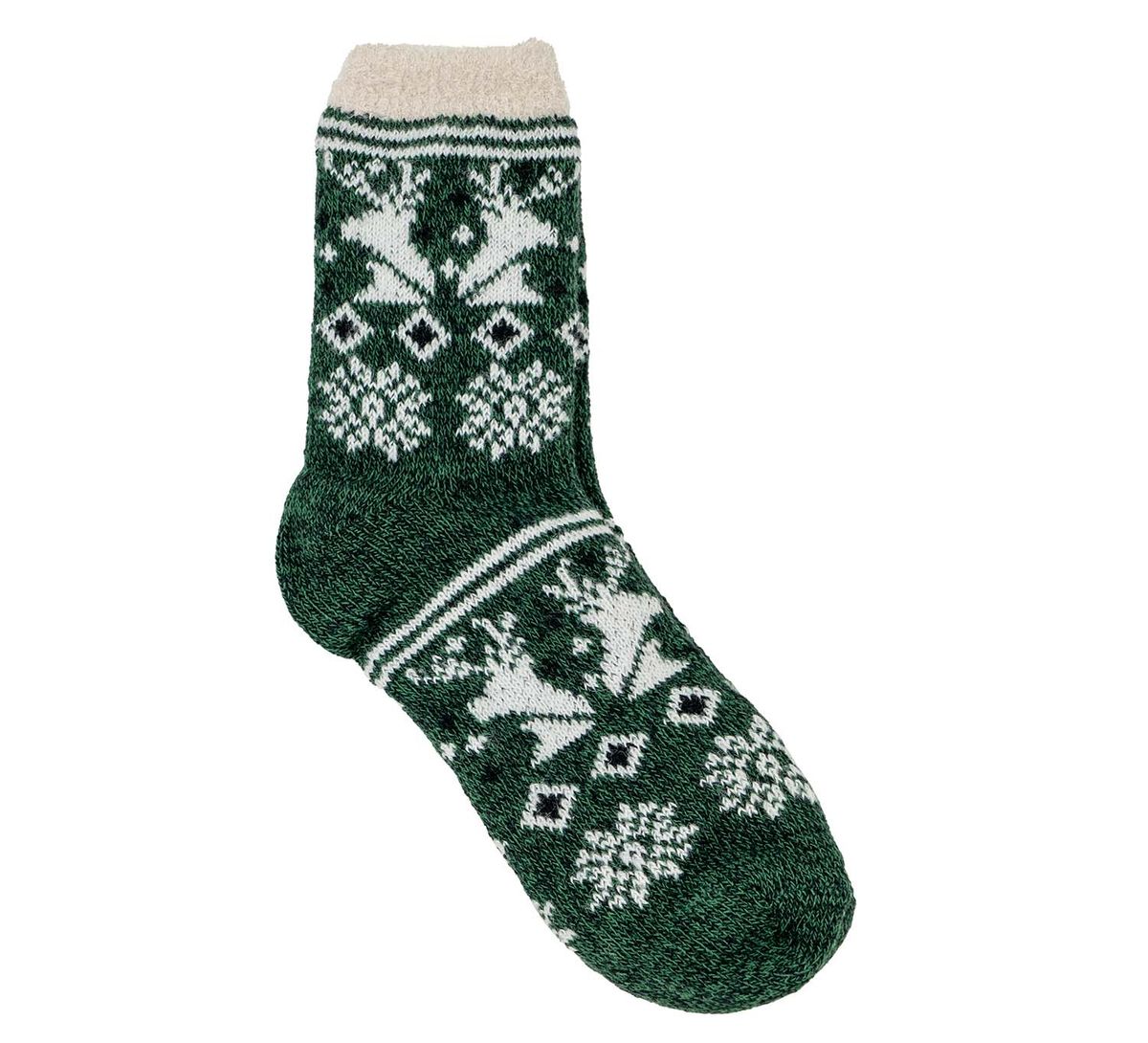 Socks, Reindeer, green