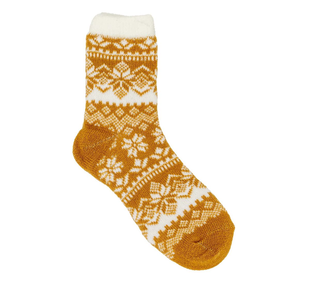 Socks, Star pattern, yellow ochre