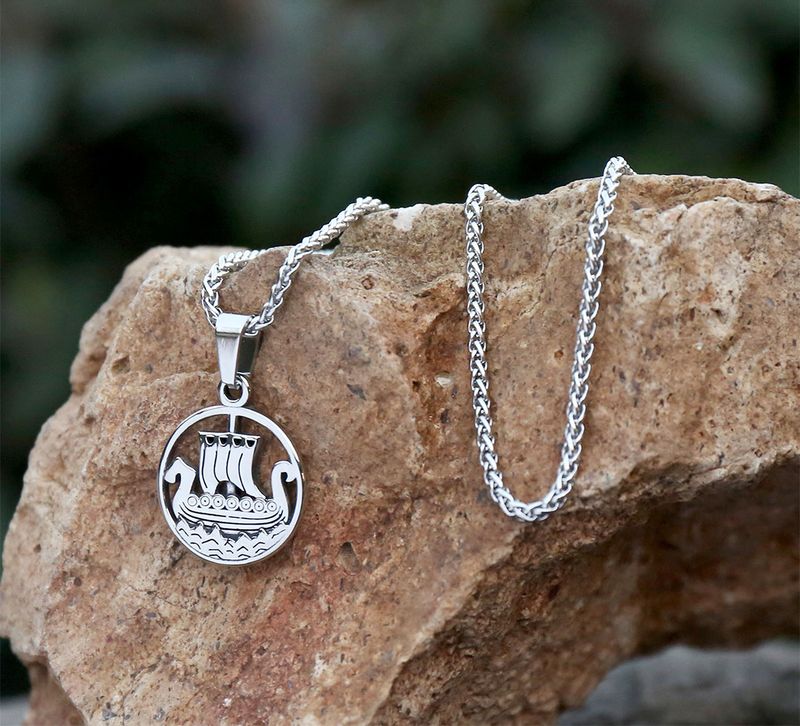 Viking necklace, Viking ship