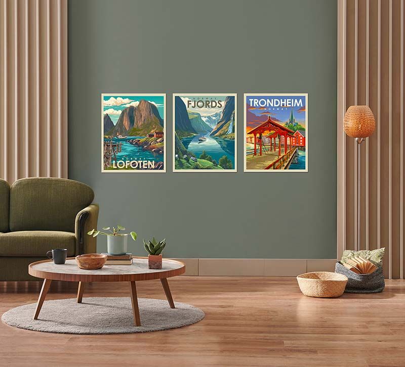 Poster, Bergen, retro