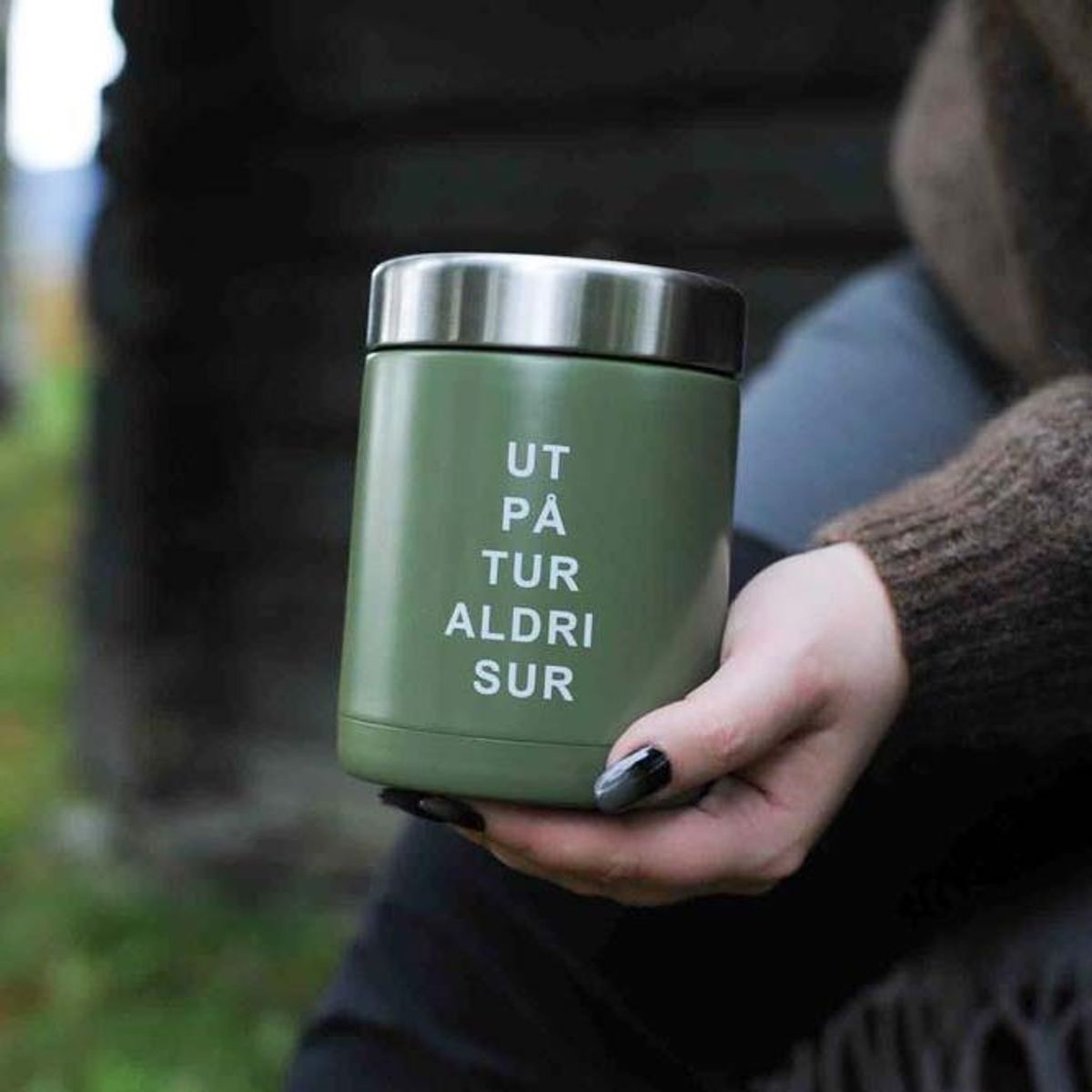 Vacuum food container, Green, Ut på Tur Aldri Sur
