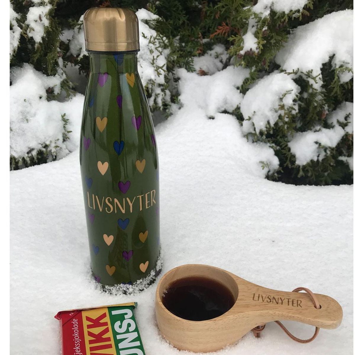 Vacuum flask green, 